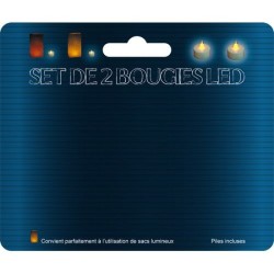 SET DE 2 BOUGIES LED