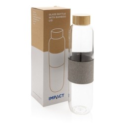 Bouteille en verre 75cl avec bouchon bambou
