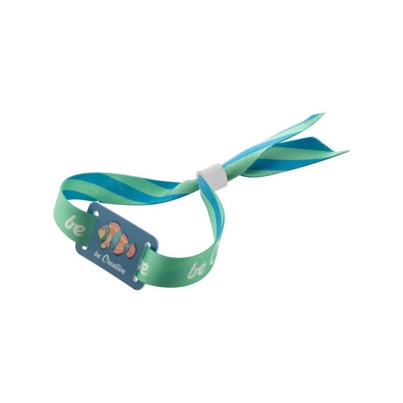 Bracelet festival quadri avec plaque