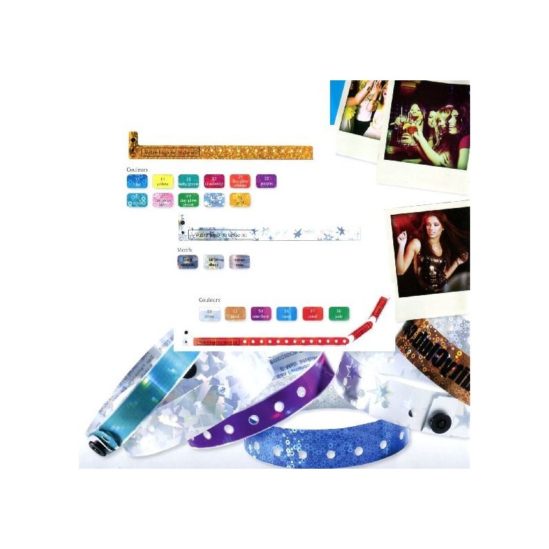 Bracelet soirée métallisé brillant kaleidoscope