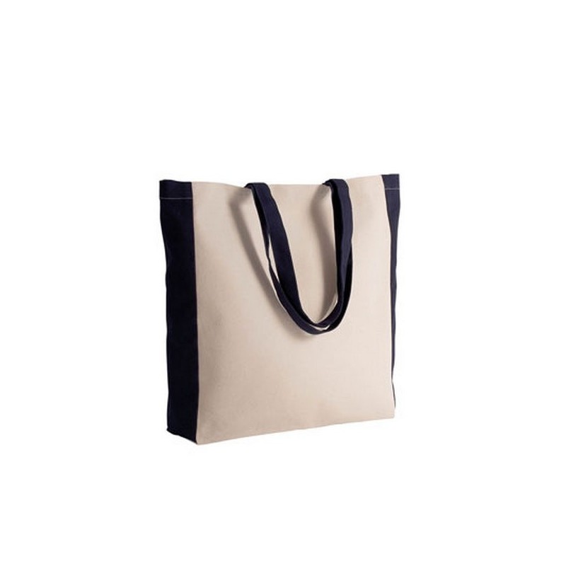 Cabas bicolore en coton épais