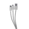 Câble de charge 3 en 1 finition alu