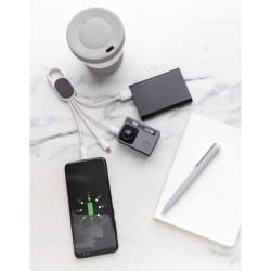 Câble 4 en 1 avec mousqueton