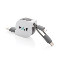 Câble rétractable 3 en 1