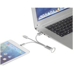 Câble de chargement 3-en-1 avec porte-clés