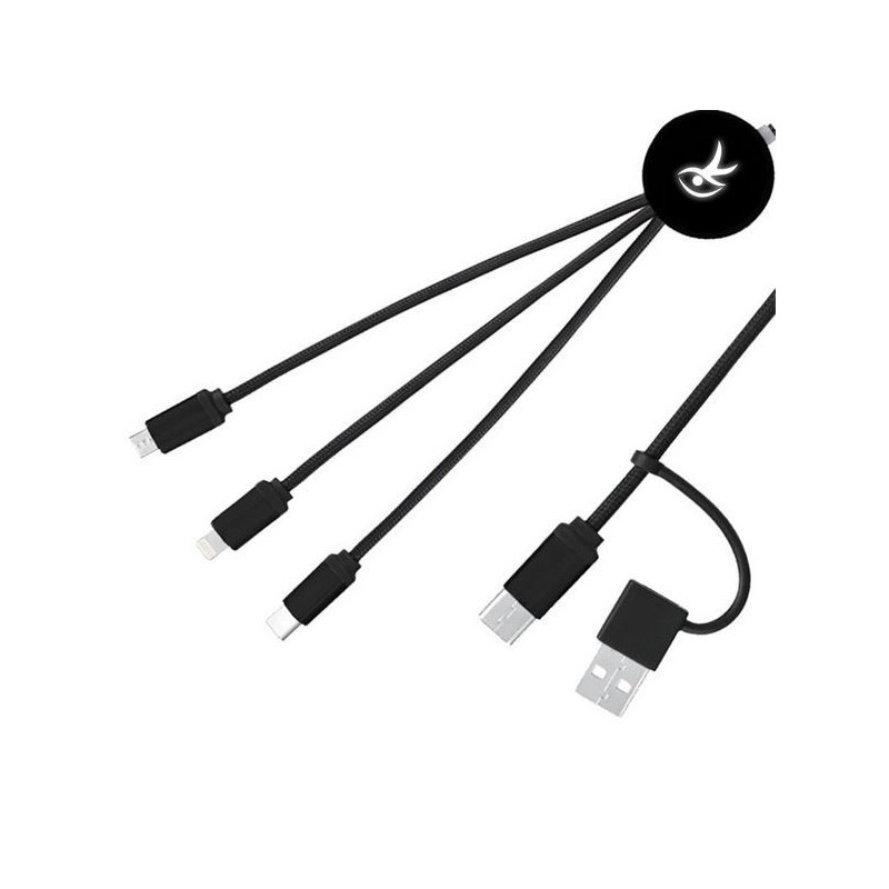 Eko - câble 5 en 1 100% recyclé à charge rapide