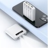 HEIHO KEBURU- BATTERIE AVEC CABLE 4 EN 1 INTEGRE - lampe - 2 USB - 10,000 mAh, Blanc