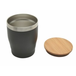 Mug isotherme 'Nagano' avec couvercle en bambou