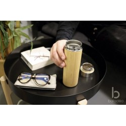Bouteille isotherme 'Onsen' bambou, avec infuseur, 480ml