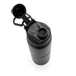 Bouteille Swiss Peak 2-en-1 en acier inoxydable avec poignée