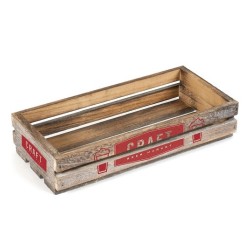 Caisse en bois foncé m