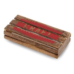 Caisse en bois foncé m