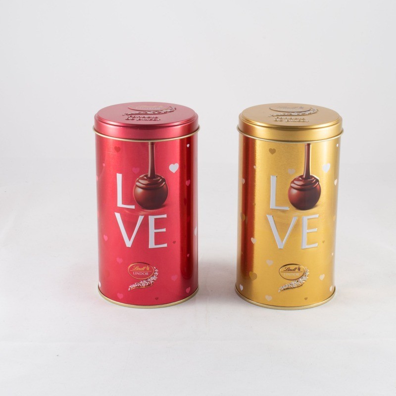 Boîte en métal ronde