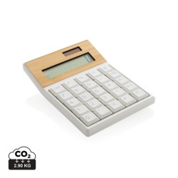 Calculatrice en bambou FSC® et plastique recyclé RCS Utah