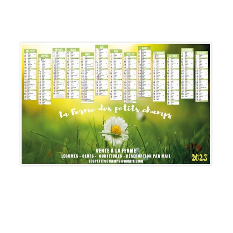 Calendrier bancaire souple création