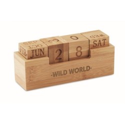 Calendrier de bureau perpétuel en bambou