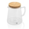 Carafe d'eau 1,2l en verre avec couvercle en bambou ukiyo