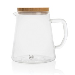 Carafe d'eau 1,2l en verre avec couvercle en bambou ukiyo