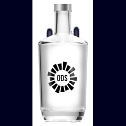 Bouteille en verre design 70cl