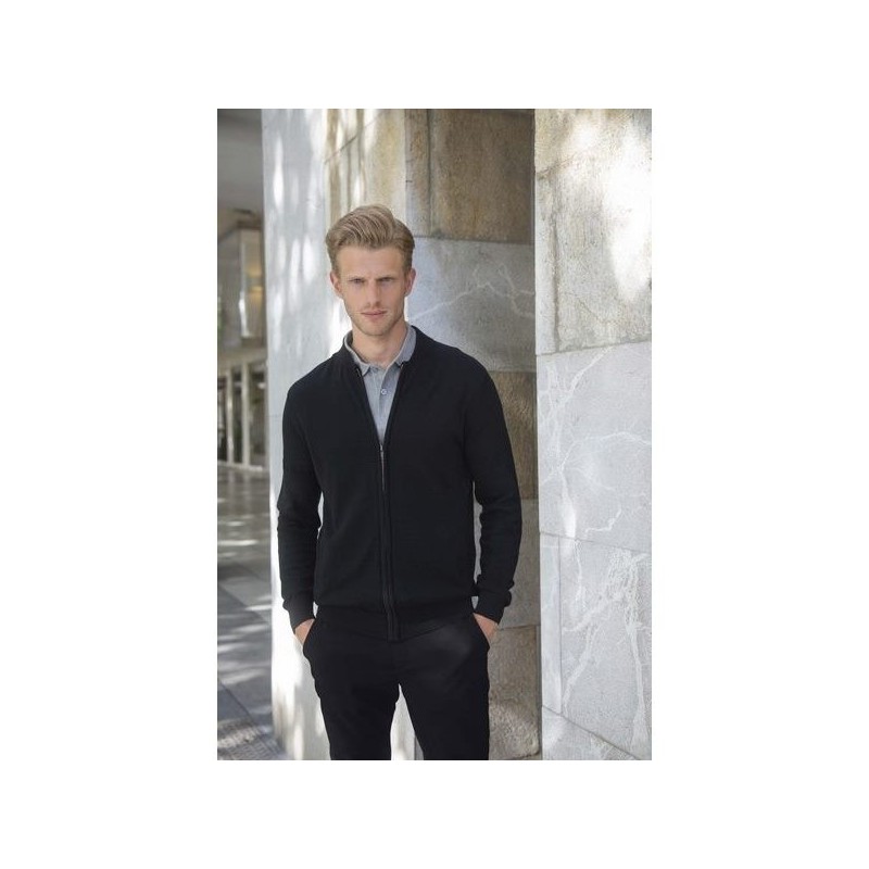 Cardigan zippé unisexe col bomber