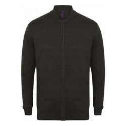 Cardigan zippé unisexe col bomber