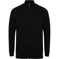 Cardigan zippé unisexe col bomber