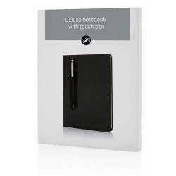 Carnet de notes A5 avec stylo tactile à couverture rigide