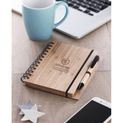 Carnet et stylo en bambou