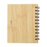 Carnet A5 en bambou avec stylo et notes