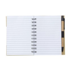 Carnet A5 en bambou avec stylo et notes