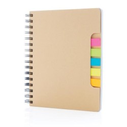 Carnet de notes a5 kraft avec notes autocollantes
