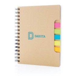 Carnet de notes a5 kraft avec notes autocollantes