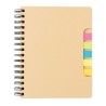 Carnet de notes a5 kraft avec notes autocollantes