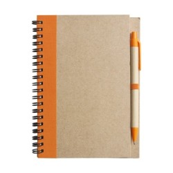 Carnet à spirale recyclé avec stylo