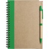 Carnet à spirale recyclé avec stylo