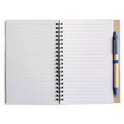 Carnet à spirale recyclé avec stylo