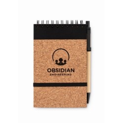Carnet A6 en liège avec stylo