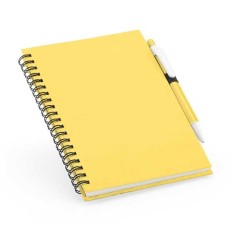 Bloc-notes b6 160 pages à spirales avec stylo