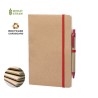 Cahier A5 recyclé avec stylo carton