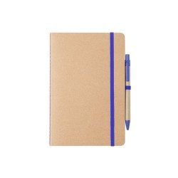 Cahier A5 recyclé avec stylo carton