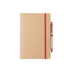 Cahier A5 recyclé avec stylo carton