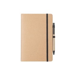 Cahier A5 recyclé avec stylo carton