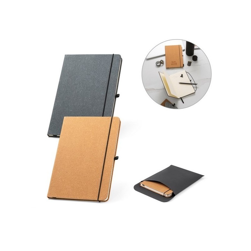 Bloc-notes a5 en cuir recyclé