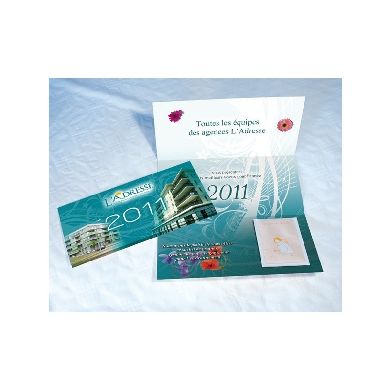 Carte 3 volets avec graines
