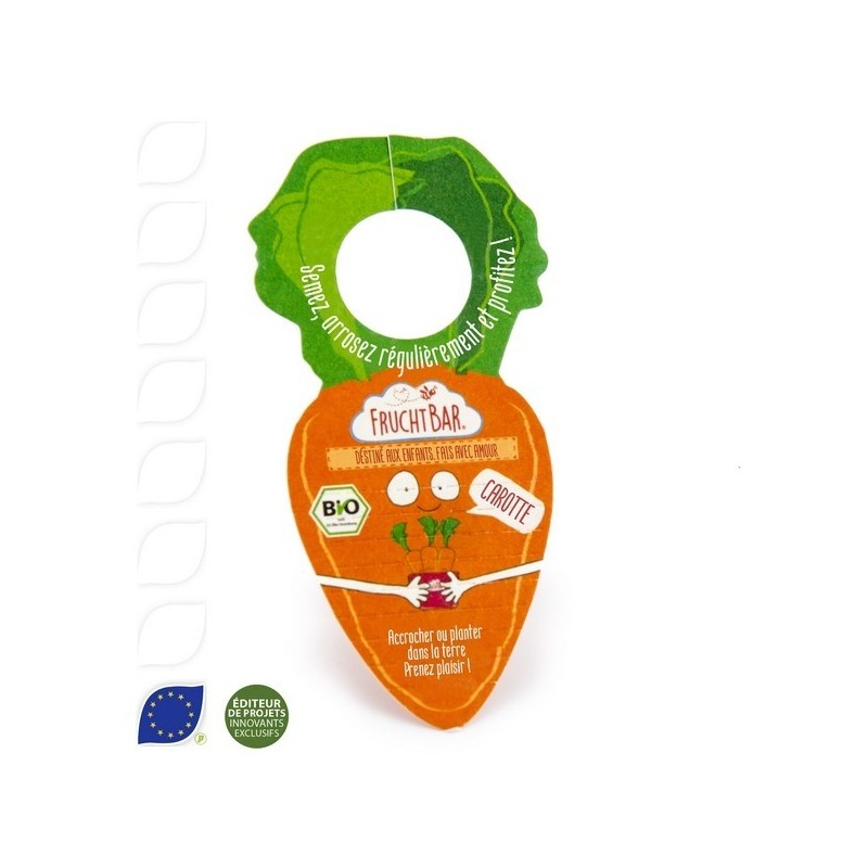 Carte ensemencée forme carotte