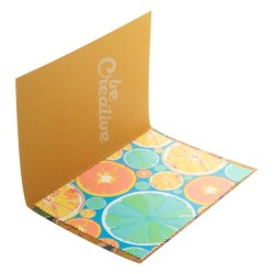 Carte postale avec essuie-lunettes quadri