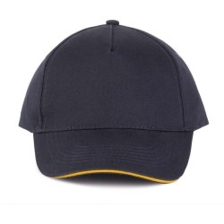 Casquette 5 pans sandwich contrasté