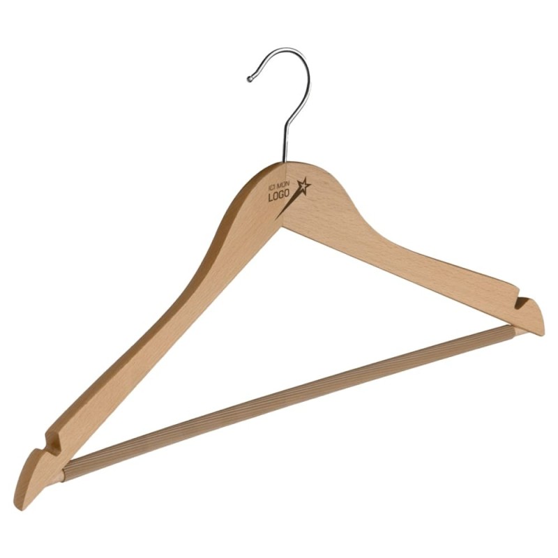 Cintre en bois classique anti-dérapant