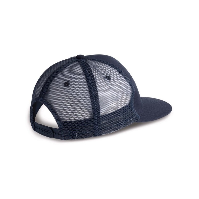 Casquette trucker / visière plate 6 pans