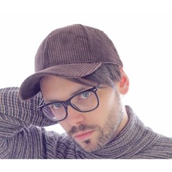 Casquette 6 pans aspect velours côtelé